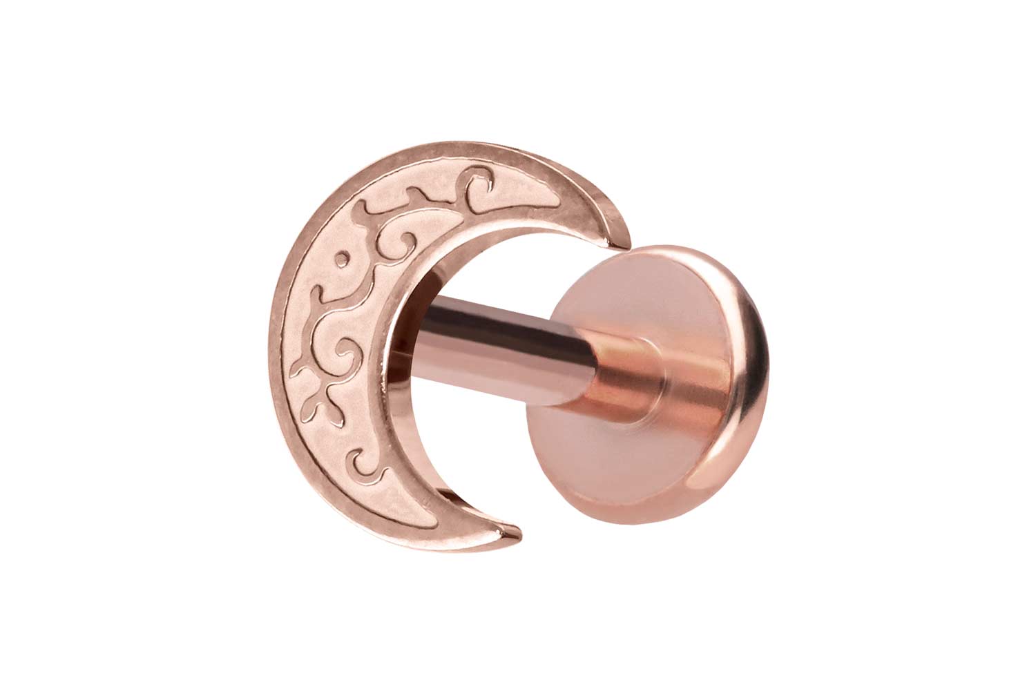 Titan Labret Piercing mit Push Fit MOND